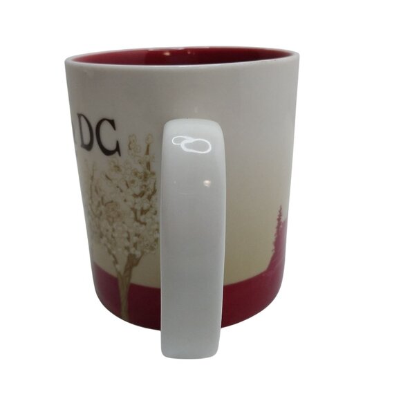Starbucks Washington DC Coffee Mug White Red 16 Oz 2010 Icon Series Collectible - Picture 3 of 7